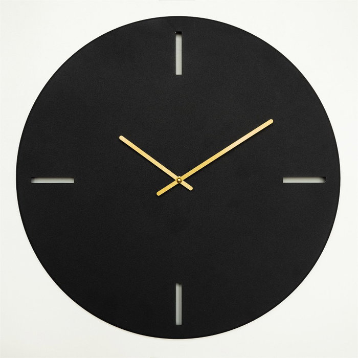 Wallity Timeless Metal Wall Clock - APS113 Negro y Dorado Wallity Timeless Metal Wall Clock - APS113 Negro y Dorado